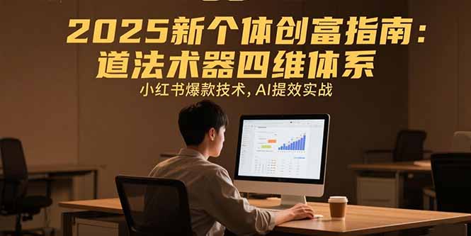 2025新个体创富指南：道法术器四维体系，小红书爆款技术，AI提效实战-萤火网创