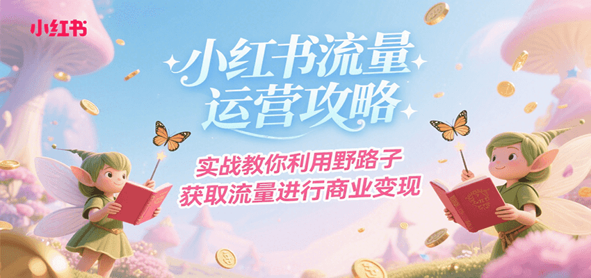 小红书流量运营攻略，实战教你利用野路子获取流量进行商业变现-萤火网创