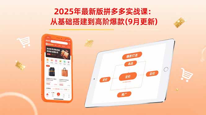 2025年最新版拼多多实战课：从基础搭建到高阶爆款(9月更新-萤火网创