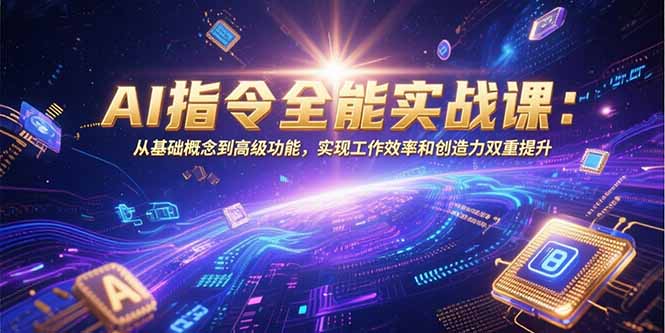 AI指令全能实战课：从基础概念到高级功能，实现工作效率和创造力双重提升-萤火网创