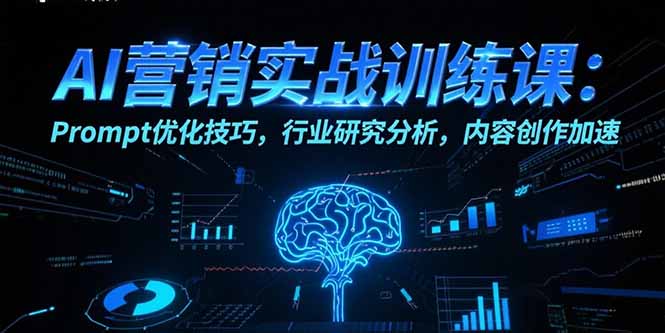 AI营销实战训练课：Prompt优化技巧，行业研究分析，内容创作加速-萤火网创