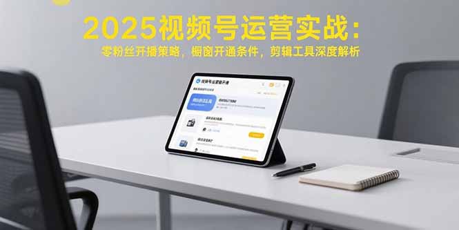 2025视频号运营实战：零粉丝开播策略，橱窗开通条件，剪辑工具深度解析-萤火网创