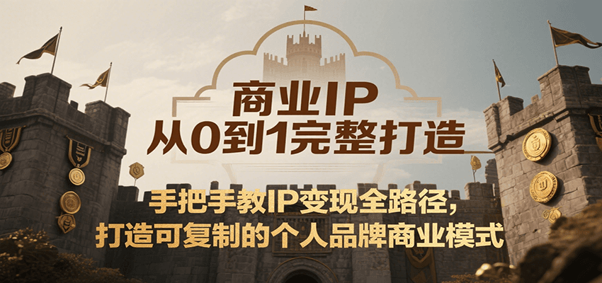 商业IP从0到1完整打造，手把手教IP变现全路径，打造可复制的个人品牌商业模式-萤火网创