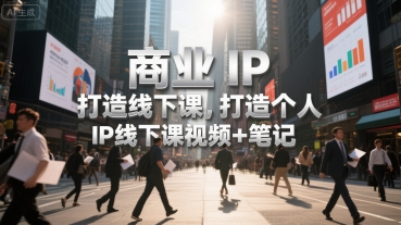 商业IP打造线下课，打造个人 IP线下课视频+笔记-萤火网创