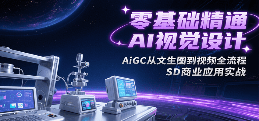 零基础精通AI视觉设计，AiGC从文生图到视频全流程，SD商业应用实战-萤火网创
