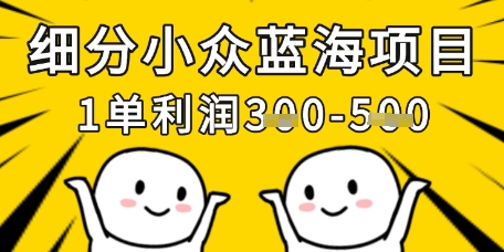 细分小众蓝海项目，一单利润3张，每月收入稳定过1w+-萤火网创