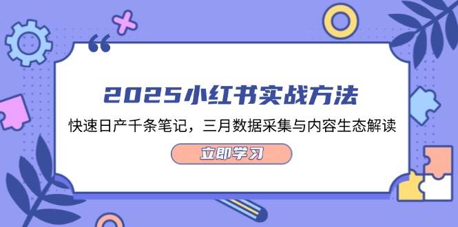 2025小红书实战方法，快速日产千条笔记，三月数据采集与内容生态解读-萤火网创