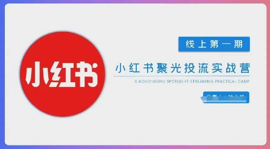 小红书聚光陪跑第一期，教你从0到1玩转小红书聚光投流，搭建小红书付费投流团队，更快的见到效果-萤火网创