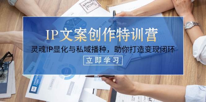 IP文案创作特训营，灵魂IP显化与私域播种，助你打造变现闭环(14节课)-萤火网创