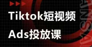 Ads视频投放课，tiktok短视频广告投放课-萤火网创