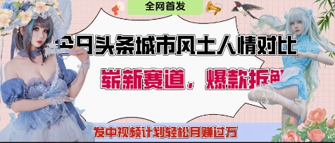 今日头条城市人文对比赛道，制造对立让粉丝站队，引发共鸣及自豪感，发中视频计划轻松月入过1W-萤火网创