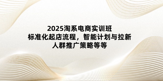 2025淘系电商实训班：标准化起店流程，智能计划与拉新，人群推广策略等等-萤火网创