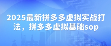 2025最新拼多多虚拟实战打法，拼多多虚拟基础sop-萤火网创