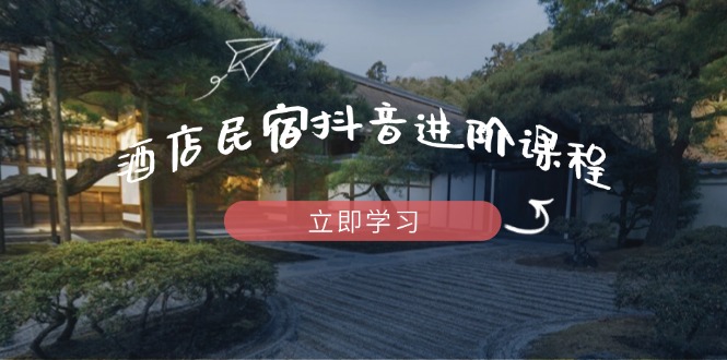 酒店民宿抖音进阶课程，掌握流量渠道与推流逻辑，打造爆款内容-萤火网创