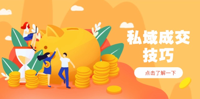 私域成交技巧，帮你从入门到精通，破解四大痛点，快速变现，轻松收钱-萤火网创