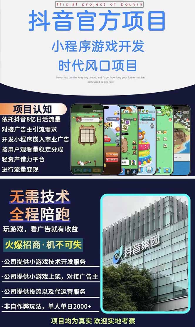 图片[1]-2025最热抖音官方项目 Ai时代风口项目小程序游戏开发 实测单个游戏日收…-萤火网创
