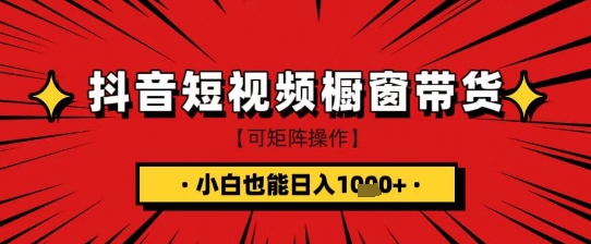 抖音短视频食品橱窗带货，小白轻松上手日入1k+【揭秘】-萤火网创