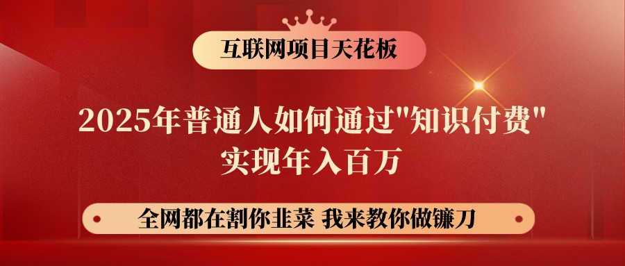 网创项目终点站-镰刀训练营超级IP合伙人，25年普通人如何通过“知识付费”年入百万-萤火网创