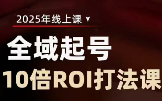 2025全域起号10倍ROI打法课，助你提升直播间的投资回报率-萤火网创