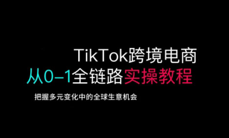 TikTok跨境电商从0-1全链路全方位实操教程，把握多元变化中的全球生意机会-萤火网创
