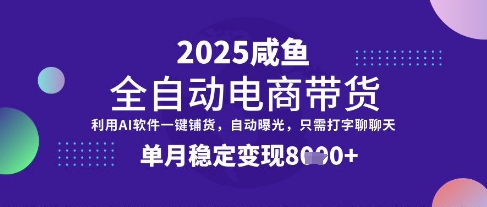 全网首发【闲鱼全自动电商带货】三年磨一剑，一朝露锋芒，单月稳定变现8k+【揭秘】-萤火网创