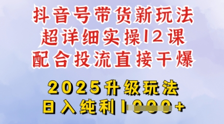 2025全新升级抖音带货玩法，一天纯利四位数，从剪辑到选品再到发布投流，超详细玩法揭秘-萤火网创