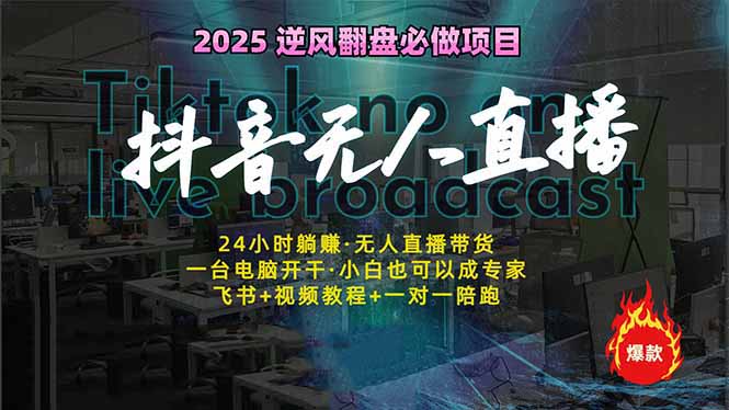 抖音无人直播新风口：轻松实现睡后收入，一人管理多设备，24小时不间断…-萤火网创