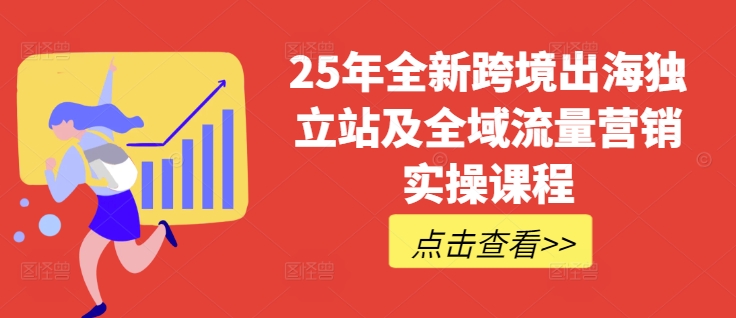 25年全新跨境出海独立站及全域流量营销实操课程，跨境电商独立站TIKTOK全域营销普货特货玩法大全-萤火网创