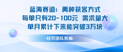 蓝海赛道：需求量大 单月累计下来能突破3W-萤火网创