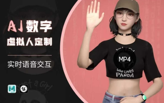Ai数字人虚拟(智能体)实时语音交互特训营，​自行定制超写实角色AI数字人交互技术-萤火网创
