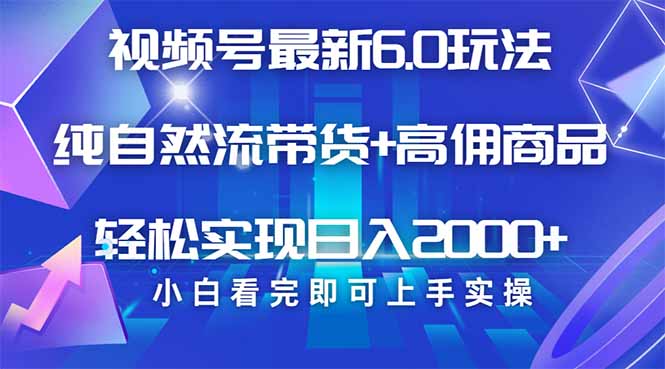 视频号带货最新6.0玩法，作品制作简单，当天起号，复制粘贴，轻松矩阵…-萤火网创