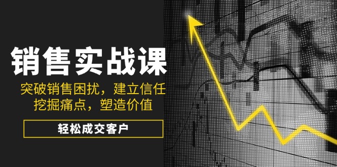 销售实战课，突破销售困扰，建立信任，挖掘痛点，塑造价值，轻松成交客户-萤火网创