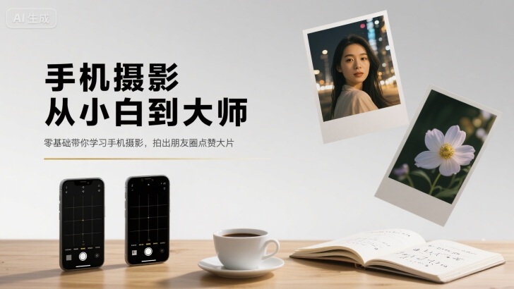 手机摄影从小白到大师，零基础带你学习手机摄影，拍出朋友圈点赞大片-萤火网创
