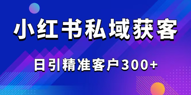 2025最新小红书平台引流获客截流自热玩法讲解，日引精准客户300+-萤火网创