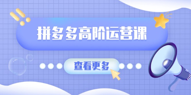 拼多多高阶运营课：极致群爆款玩法，轻付费无尽复制，打造单品爆款之路-萤火网创