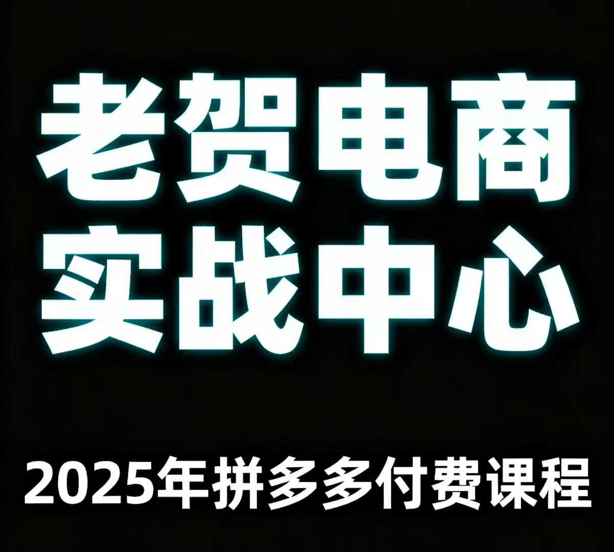 老贺电商2025年拼多多付费课程，用通俗易懂的方法告诉你多多怎么玩-萤火网创
