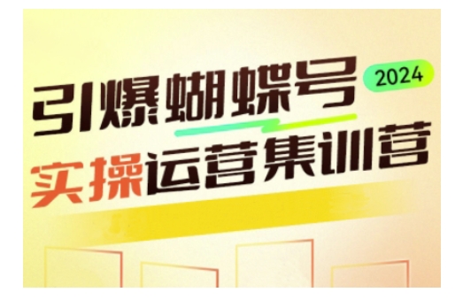 引爆蝴蝶号实操运营，助力你深度掌握蝴蝶号运营，实现高效实操，开启流量变现之路-萤火网创