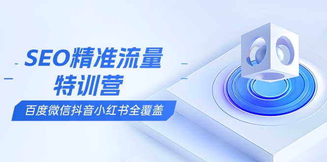 SEO精准流量特训营，百度微信抖音小红书全覆盖，带你搞懂搜索优化核心技巧-萤火网创