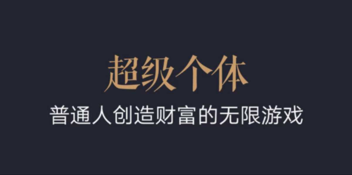 超级个体：2024-2025翻盘指南，普通人创造财富的无限游戏-萤火网创