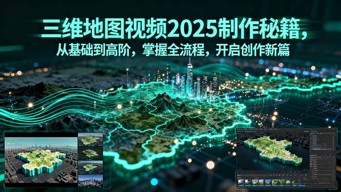 三维地图视频2025制作秘籍，从基础到高阶，掌握全流程，开启创作新篇-萤火网创