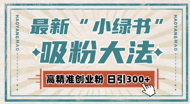 最新自动化“吸粉术”，小绿书激活私域流量，每日轻松吸引300+高质精准粉!-萤火网创