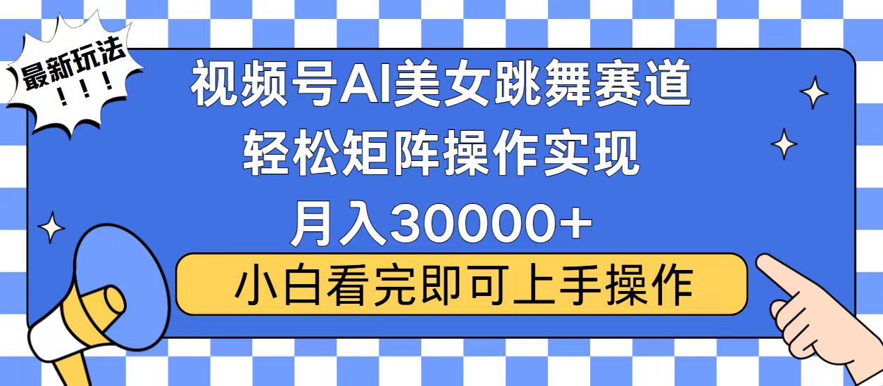 视频号蓝海赛道玩法，当天起号，拉爆流量收益，小白也能轻松月入30000+-萤火网创