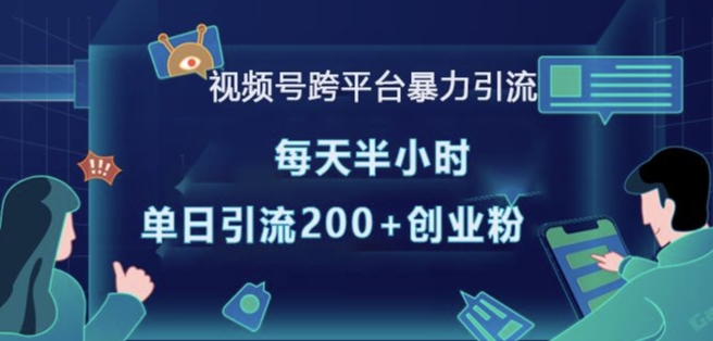视频号跨平台暴力引流，每天半小时，单日引流200+精准创业粉-萤火网创