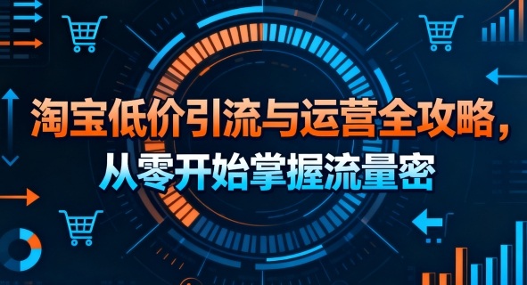 淘宝低价引流与运营全攻略，从零开始掌握流量密码-萤火网创