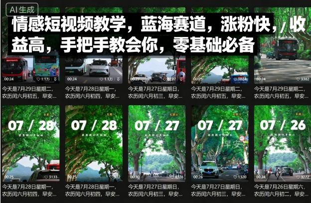 情感短视频教学，蓝海赛道，涨粉快，收益高，手把手教会你，零基础必备-萤火网创