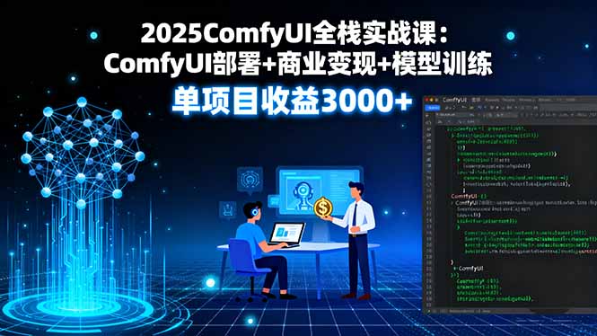 2025ComfyUI全栈实战课：ComfyUI部署+商业变现+模型训练，单项目收益3000+-萤火网创