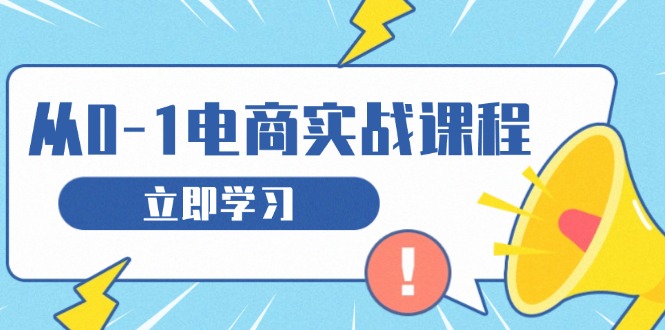 从零做电商实战课程，教你如何获取访客、选品布局，搭建基础运营团队-萤火网创