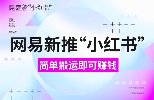 网易官方新推“小红书”，搬运即有收益，新手小白千万别错过(附详细教程)【揭秘】-萤火网创