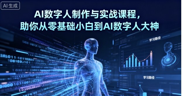 AI数字人制作与实战课程，助你从零基础小白到AI数字人大神-萤火网创