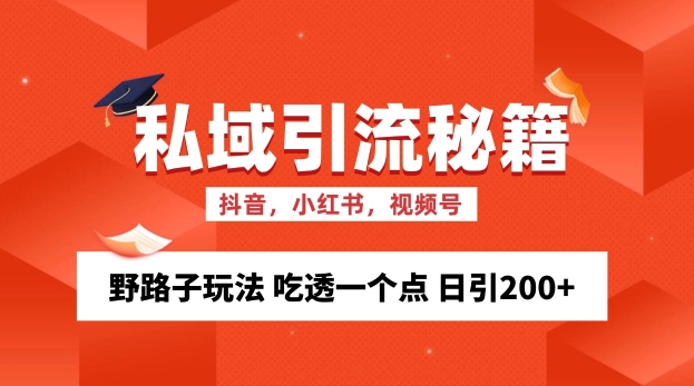 私域流量的精准化获客方法 野路子玩法 吃透一个点 日引200+ 【揭秘】-萤火网创